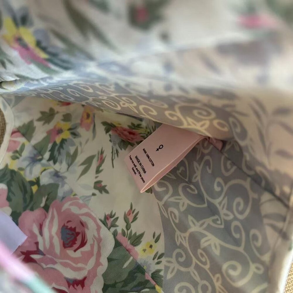 Selkie The Picnic Blanket Duchess Corset Small Lace Up Blue Pink Floral Top - Picture 8 of 9